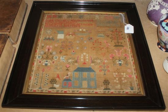 Sampler by Jerr Tindal, 1835